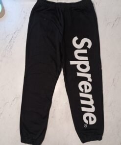Alternative view of SUPREME SATIN APPLIQUE JOGGERS (SIZE S-XL)